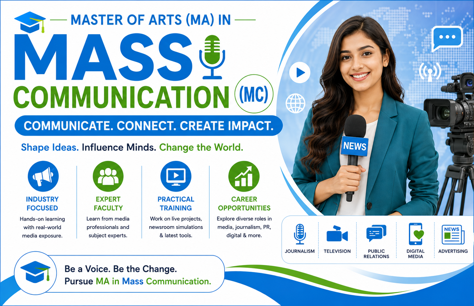 Master of Arts (MA) in Mass Communication(MC)